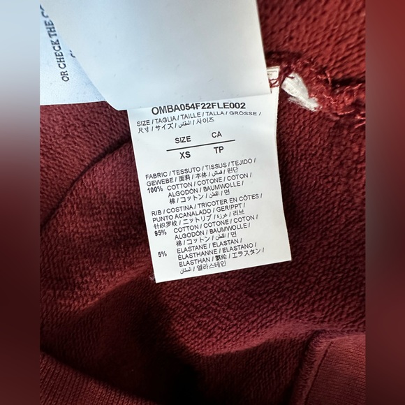 Off-White Thunder Cotton Sweater with front and back print size XS (unisex) - Picture 12 of 14